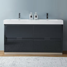 Load image into Gallery viewer, Fresca Valencia 60&quot; Dark Slate Gray Free Standing Modern Bathroom Vanity- Fresca