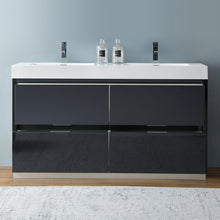 Load image into Gallery viewer, Fresca Valencia 60&quot; Dark Slate Gray Free Standing Modern Bathroom Vanity- Fresca