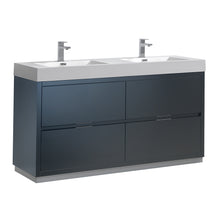 Load image into Gallery viewer, Fresca Valencia 60&quot; Dark Slate Gray Free Standing Modern Bathroom Vanity- Fresca