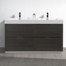 Load image into Gallery viewer, Fresca Valencia 60&quot; Gray Oak Free Standing Modern Bathroom Vanity- Fresca
