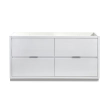 Load image into Gallery viewer, Fresca Valencia 60&quot; Glossy White Free Standing Double Sink Modern Bathroom Cabinet- Fresca