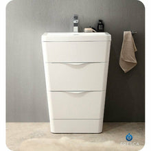 Load image into Gallery viewer, Fresca Milano 32&quot; Glossy White Modern Bathroom Cabinet w/ Integrated Sink- Fresca