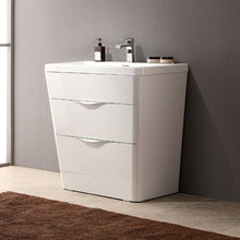 Load image into Gallery viewer, Fresca Milano 32&quot; Glossy White Modern Bathroom Cabinet- Fresca
