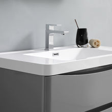 Load image into Gallery viewer, Fresca Tuscany 24&quot; Glossy Gray Wall Hung Modern Bathroom Cabinet w/ Integrated Sink- Fresca