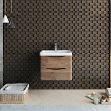 Load image into Gallery viewer, Fresca Tuscany 24&quot; Rosewood Wall Hung Modern Bathroom Cabinet w/ Integrated Sink- Fresca