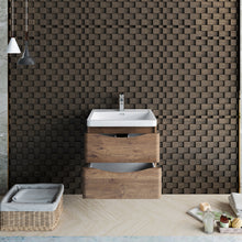 Load image into Gallery viewer, Fresca Tuscany 24&quot; Rosewood Wall Hung Modern Bathroom Cabinet w/ Integrated Sink- Fresca