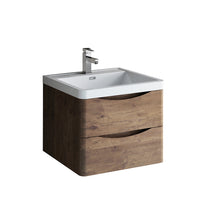 Load image into Gallery viewer, Fresca Tuscany 24&quot; Rosewood Wall Hung Modern Bathroom Cabinet w/ Integrated Sink- Fresca
