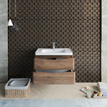 Load image into Gallery viewer, Fresca Tuscany 32&quot; Rosewood Wall Hung Modern Bathroom Cabinet w/ Integrated Sink- Fresca