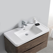 Load image into Gallery viewer, Fresca Tuscany 32&quot; Rosewood Wall Hung Modern Bathroom Cabinet w/ Integrated Sink- Fresca