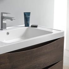 Load image into Gallery viewer, Fresca Tuscany 32&quot; Rosewood Wall Hung Modern Bathroom Cabinet w/ Integrated Sink- Fresca