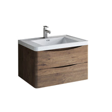Load image into Gallery viewer, Fresca Tuscany 32&quot; Rosewood Wall Hung Modern Bathroom Cabinet w/ Integrated Sink- Fresca
