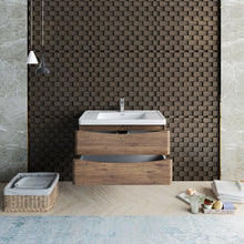 Load image into Gallery viewer, Fresca Tuscany 36&quot; Rosewood Wall Hung Modern Bathroom Cabinet w/ Integrated Sink- Fresca