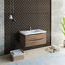 Load image into Gallery viewer, Fresca Tuscany 40&quot; Rosewood Wall Hung Modern Bathroom Cabinet w/ Integrated Sink- Fresca