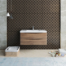 Load image into Gallery viewer, Fresca Tuscany 40&quot; Rosewood Wall Hung Modern Bathroom Cabinet w/ Integrated Sink- Fresca