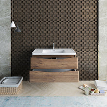 Load image into Gallery viewer, Fresca Tuscany 40&quot; Rosewood Wall Hung Modern Bathroom Cabinet w/ Integrated Sink- Fresca