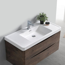 Load image into Gallery viewer, Fresca Tuscany 40&quot; Rosewood Wall Hung Modern Bathroom Cabinet w/ Integrated Sink- Fresca