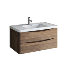Load image into Gallery viewer, Fresca Tuscany 40&quot; Rosewood Wall Hung Modern Bathroom Cabinet w/ Integrated Sink- Fresca