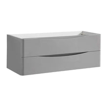 Load image into Gallery viewer, Fresca Tuscany 48&quot; Glossy Gray Wall Hung Double Sink Modern Bathroom Cabinet- Fresca