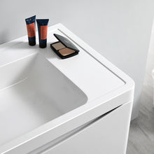 Load image into Gallery viewer, Fresca Tuscany 48&quot; Glossy White Wall Hung Modern Bathroom Cabinet w/ Integrated Double Sink- Fresca