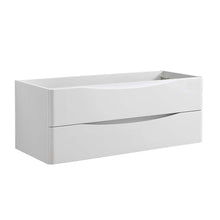 Load image into Gallery viewer, Fresca Tuscany 48&quot; Glossy White Wall Hung Double Sink Modern Bathroom Cabinet- Fresca
