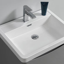 Load image into Gallery viewer, Fresca Tuscany 24&quot; Glossy Gray Free Standing Modern Bathroom Cabinet w/ Integrated Sink- Fresca
