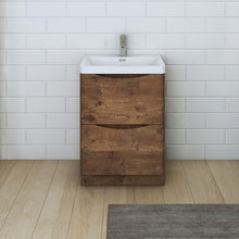 Load image into Gallery viewer, Fresca Tuscany 24&quot; Rosewood Free Standing Modern Bathroom Cabinet w/ Integrated Sink- Fresca