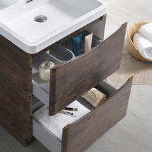 Load image into Gallery viewer, Fresca Tuscany 24&quot; Rosewood Free Standing Modern Bathroom Cabinet w/ Integrated Sink- Fresca