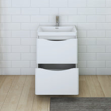 Load image into Gallery viewer, Fresca Tuscany 24&quot; Glossy White Free Standing Modern Bathroom Cabinet w/ Integrated Sink- Fresca