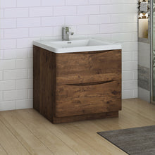Load image into Gallery viewer, Fresca Tuscany 32&quot; Rosewood Free Standing Modern Bathroom Cabinet w/ Integrated Sink- Fresca