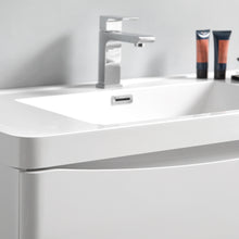 Load image into Gallery viewer, Fresca Tuscany 32&quot; Glossy White Free Standing Modern Bathroom Cabinet w/ Integrated Sink- Fresca