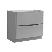 Load image into Gallery viewer, Fresca Tuscany 36&quot; Glossy Gray Free Standing Modern Bathroom Cabinet- Fresca