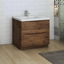 Load image into Gallery viewer, Fresca Tuscany 36&quot; Rosewood Free Standing Modern Bathroom Cabinet w/ Integrated Sink- Fresca