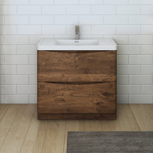 Load image into Gallery viewer, Fresca Tuscany 36&quot; Rosewood Free Standing Modern Bathroom Cabinet w/ Integrated Sink- Fresca