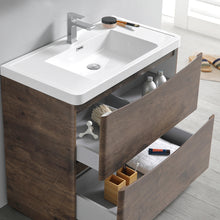 Load image into Gallery viewer, Fresca Tuscany 36&quot; Rosewood Free Standing Modern Bathroom Cabinet w/ Integrated Sink- Fresca
