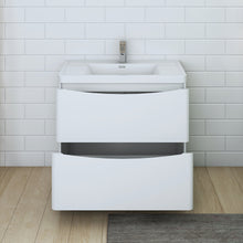 Load image into Gallery viewer, Fresca Tuscany 36&quot; Glossy White Free Standing Modern Bathroom Cabinet w/ Integrated Sink- Fresca