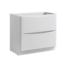 Load image into Gallery viewer, Fresca Tuscany 36&quot; Glossy White Wall Hung Modern Bathroom Cabinet- Fresca