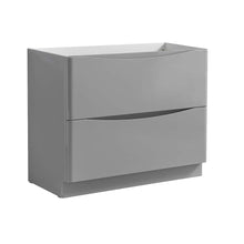 Load image into Gallery viewer, Fresca Tuscany 40&quot; Glossy Gray Free Standing Modern Bathroom Cabinet- Fresca