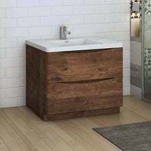 Load image into Gallery viewer, Fresca Tuscany 40&quot; Rosewood Free Standing Modern Bathroom Cabinet w/ Integrated Sink- Fresca