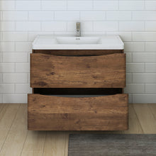Load image into Gallery viewer, Fresca Tuscany 40&quot; Rosewood Free Standing Modern Bathroom Cabinet w/ Integrated Sink- Fresca