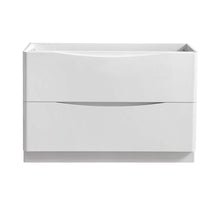 Load image into Gallery viewer, Fresca Tuscany 48&quot; Glossy White Free Standing Double Sink Modern Bathroom Cabinet- Fresca