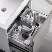 Load image into Gallery viewer, Fresca Catania 24&quot; Glossy Ash Gray Wall Hung Modern Bathroom Cabinet w/ Integrated Sink- Fresca