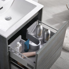 Load image into Gallery viewer, Fresca Catania 24&quot; Ocean Gray Wall Hung Modern Bathroom Cabinet w/ Integrated Sink- Fresca