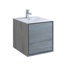 Load image into Gallery viewer, Fresca Catania 24&quot; Ocean Gray Wall Hung Modern Bathroom Cabinet w/ Integrated Sink- Fresca