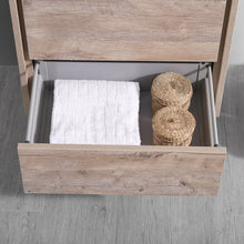 Load image into Gallery viewer, Fresca Catania 24&quot; Rustic Natural Wood Wall Hung Modern Bathroom Cabinet w/ Integrated Sink- Fresca