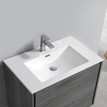 Load image into Gallery viewer, Fresca Catania 30&quot; Ocean Gray Wall Hung Modern Bathroom Cabinet w/ Integrated Sink- Fresca