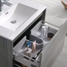 Load image into Gallery viewer, Fresca Catania 30&quot; Ocean Gray Wall Hung Modern Bathroom Cabinet w/ Integrated Sink- Fresca