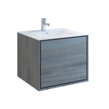 Load image into Gallery viewer, Fresca Catania 30&quot; Ocean Gray Wall Hung Modern Bathroom Cabinet w/ Integrated Sink- Fresca