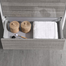 Load image into Gallery viewer, Fresca Catania 36" Glossy Ash Gray Wall Hung Modern Bathroom Cabinet w/ Integrated Sink- Fresca