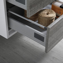 Load image into Gallery viewer, Fresca Catania 36" Glossy Ash Gray Wall Hung Modern Bathroom Cabinet w/ Integrated Sink- Fresca