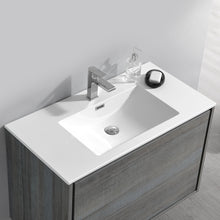 Load image into Gallery viewer, Fresca Catania 36" Ocean Gray Wall Hung Modern Bathroom Cabinet w/ Integrated Sink- Fresca